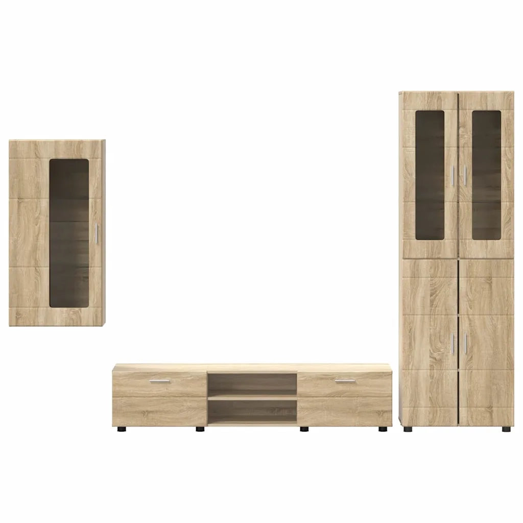 Set mobile TV FLORIN 3 pcs Rovere Sonoma Legno multistrato