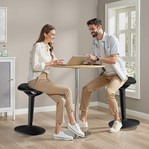 Sgabello sit stand nero, sgabello girevole regolabile in altezza fino a 70 cm, max 100 kg, sgabello ergonomico per casa, ufficio, officina