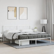 Giroletto con Testiera-Struttura Letto con testiera Metallo Bianco 183x213 cm 921101
