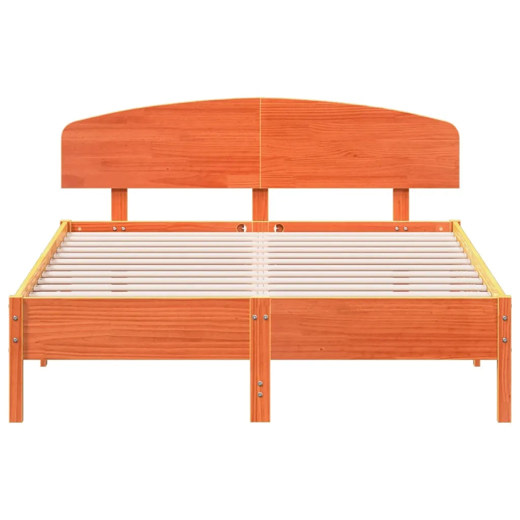 Giroletto senza Materasso Marrone Cera 150x200 cm Legno di Pino 3207208
