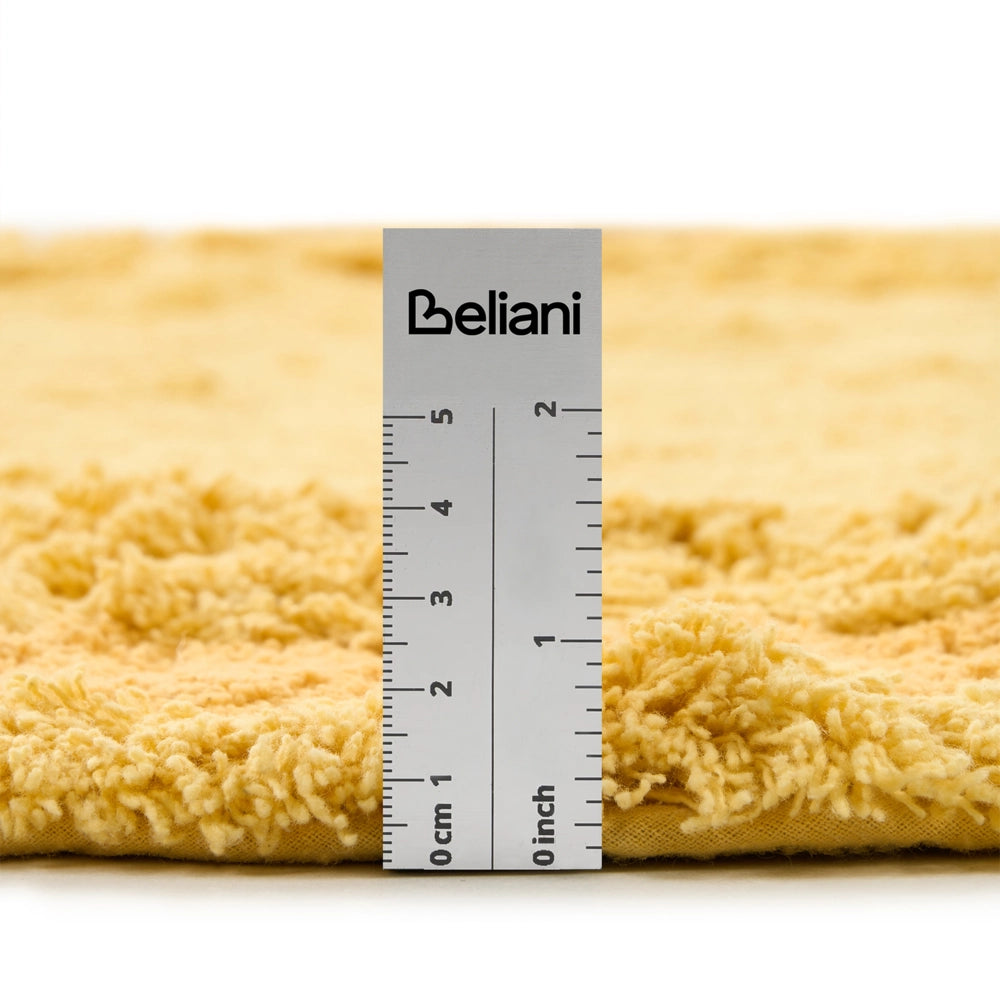 Tappeto per bambini giallo in cotone tufted a forma di anatra 95 x 120 cm