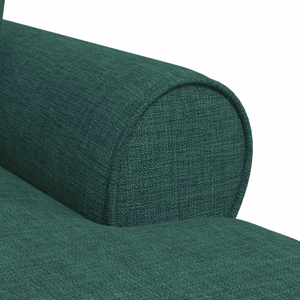 Chaise Longe con Gonna con cuscino 3 pz Verde Scuro Tessuto CFW5572784