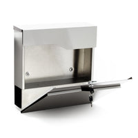 Cassetta postale con vano portagiornale V19 acciaio inox 370 x 102 x 370 mm