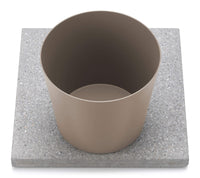 Base con Vaschetta per Fontane con Ghiera Piccola 40x40x5 cm in Cemento Belfer 42/BSE/4 Tortora