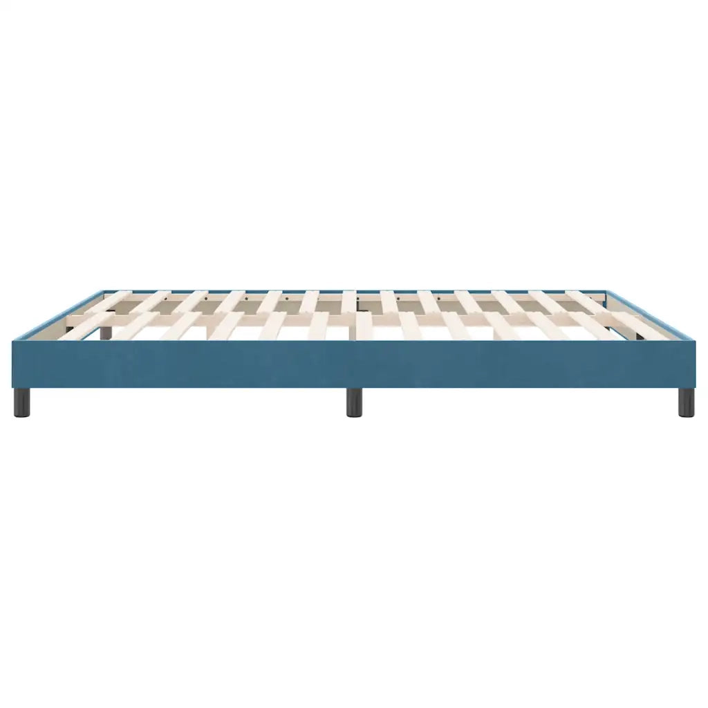 Letto a Molle senza Materasso Blu Scuro 180x220 cm Velluto 3315889