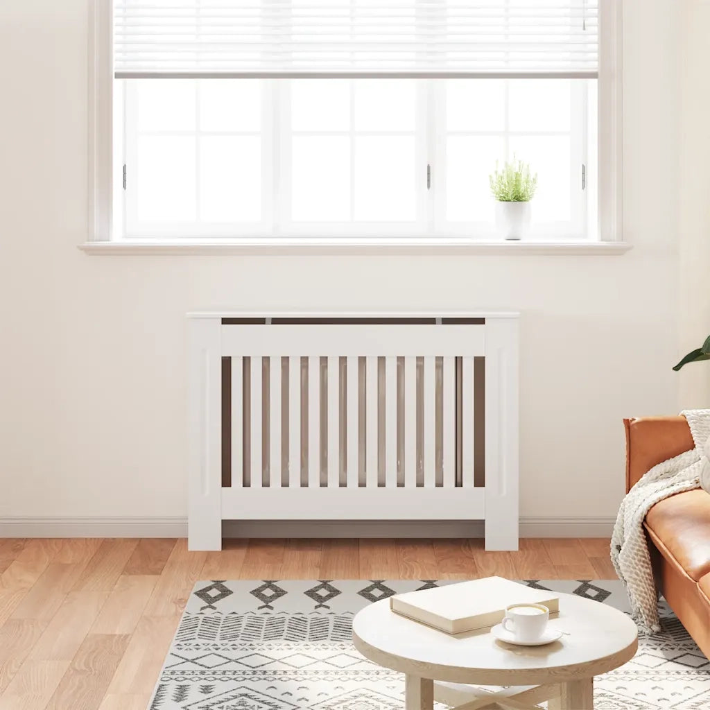 Armadietto Copritermosifone in MDF Bianco 112 cm 242189