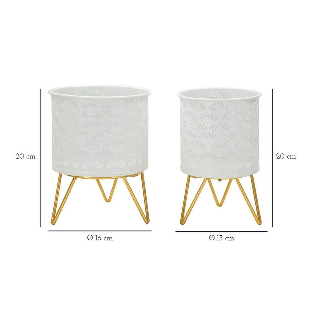 Coppia Vasi Stile Classico cm Ø 16X20 - 13X20 - CARLYOPPIA