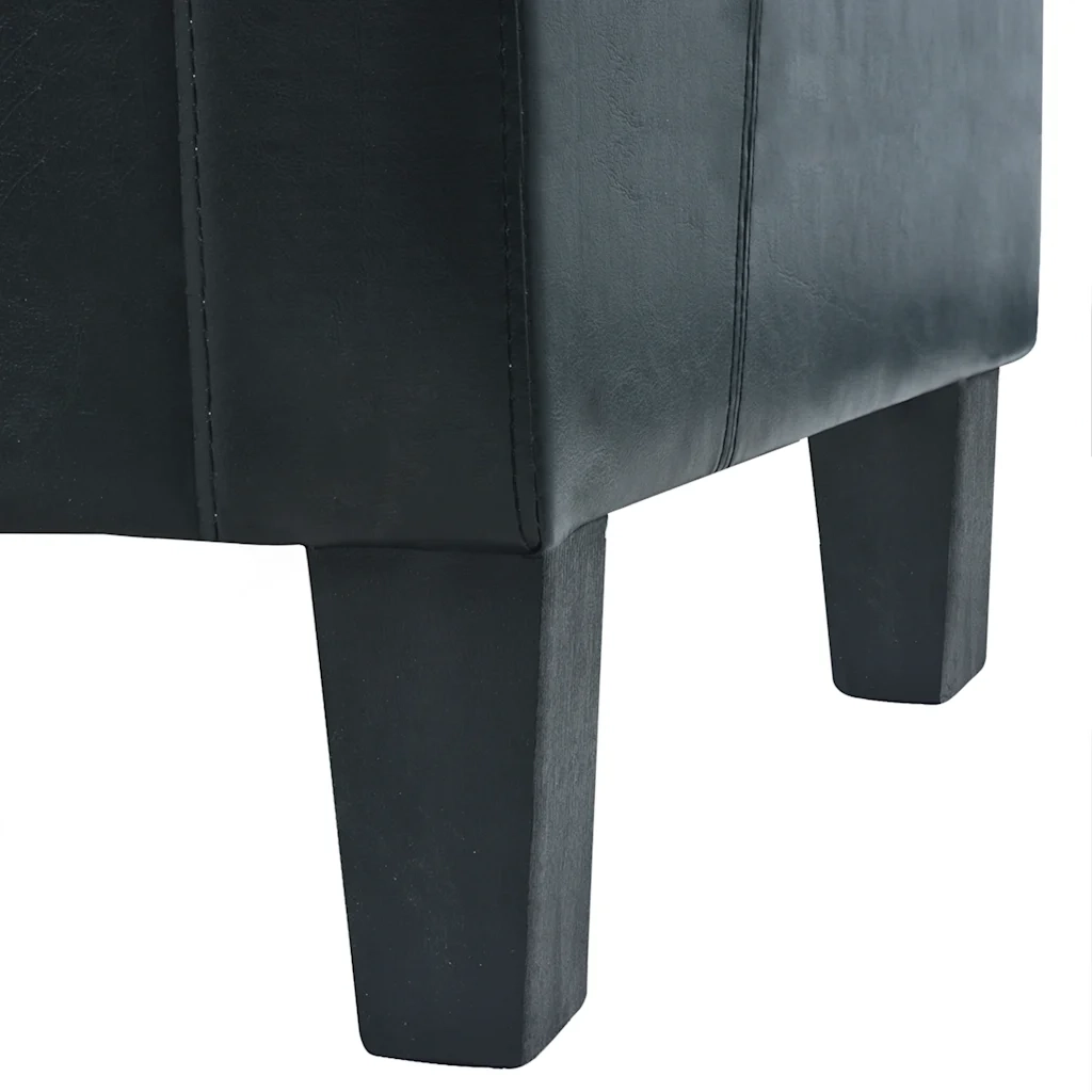 Divano a 2 Posti in Pelle Artificiale Nero 245587