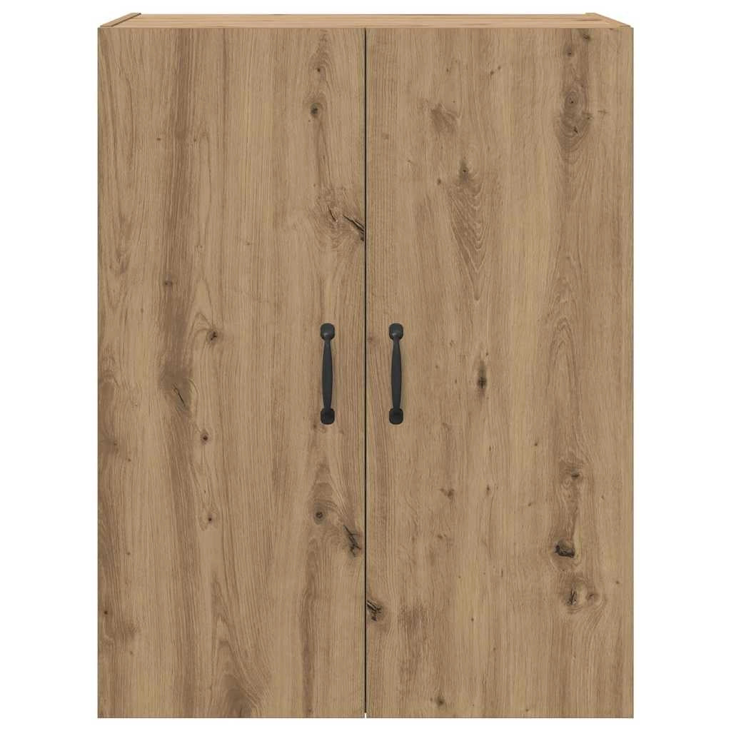 Set di 2 moderni pensili a 4 ante per soggiorno 69,5 x 34 x 90 cm finitura rovere ingegnerizzato realizzati a mano 02_0056056