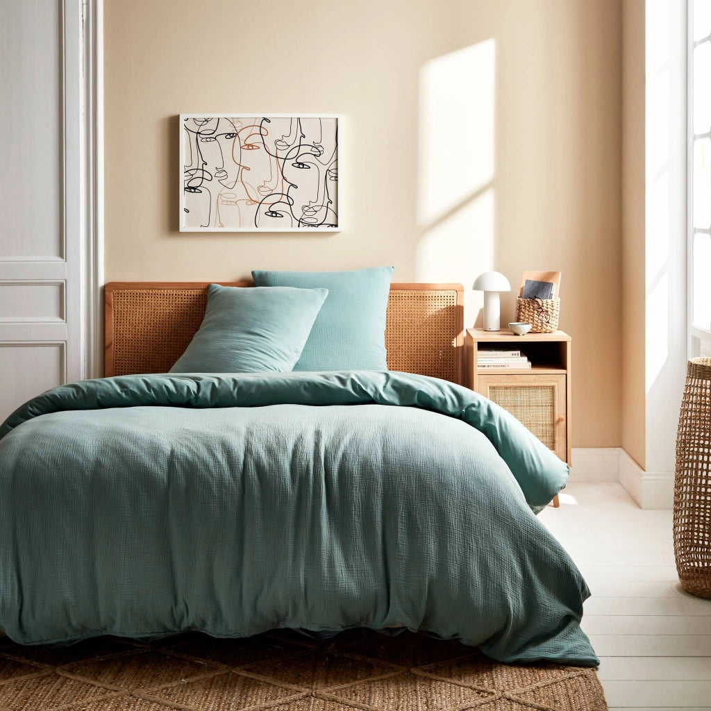 Set biancheria da letto in cotone verde