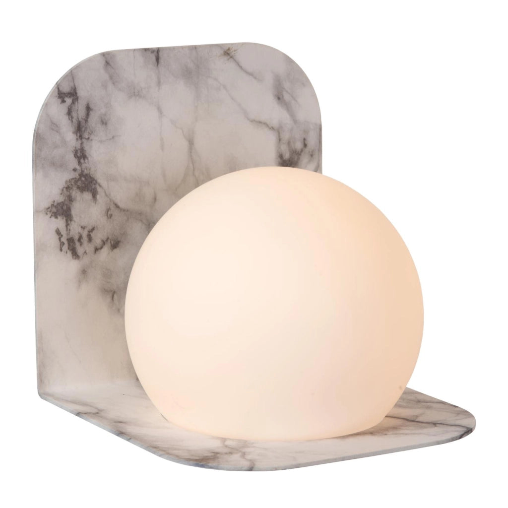 Applique bagno DAVY Lucide 1xG9 IP44 marmo vetro sfera