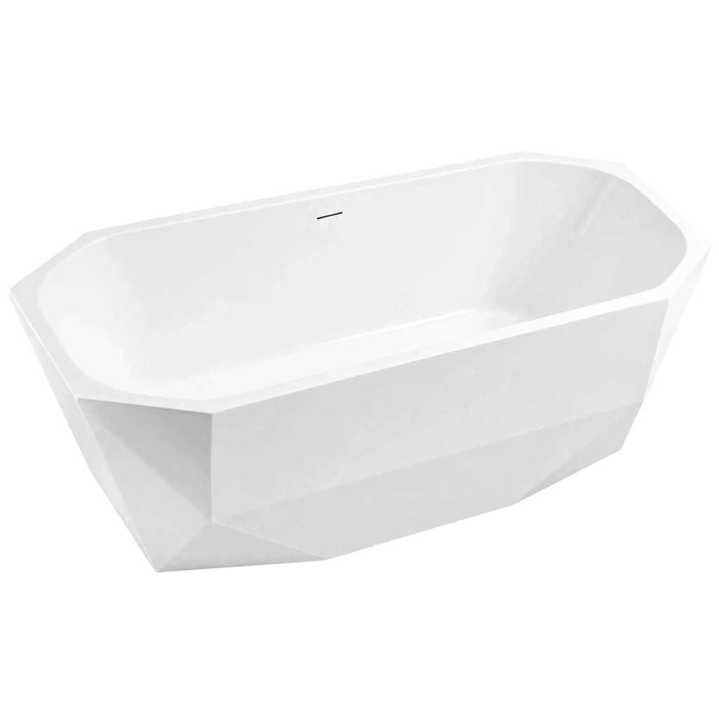 Vasca Da Bagno Freestanding Rea Diamanti 170 Copritappo oro spazzolato
