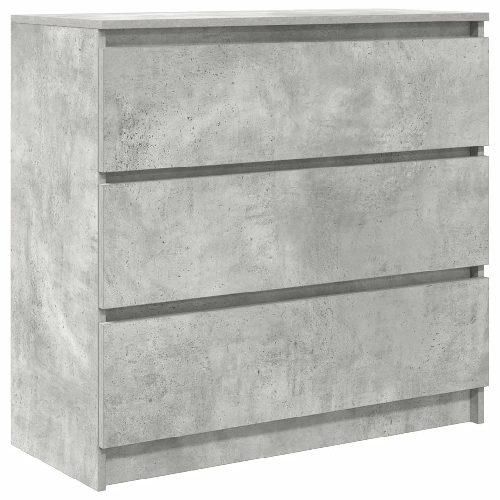 Credenza | Madia | Buffet da pranzo | Armadio da pranzo Grigio Cemento 80x35x76 cm in Legno Multistrato