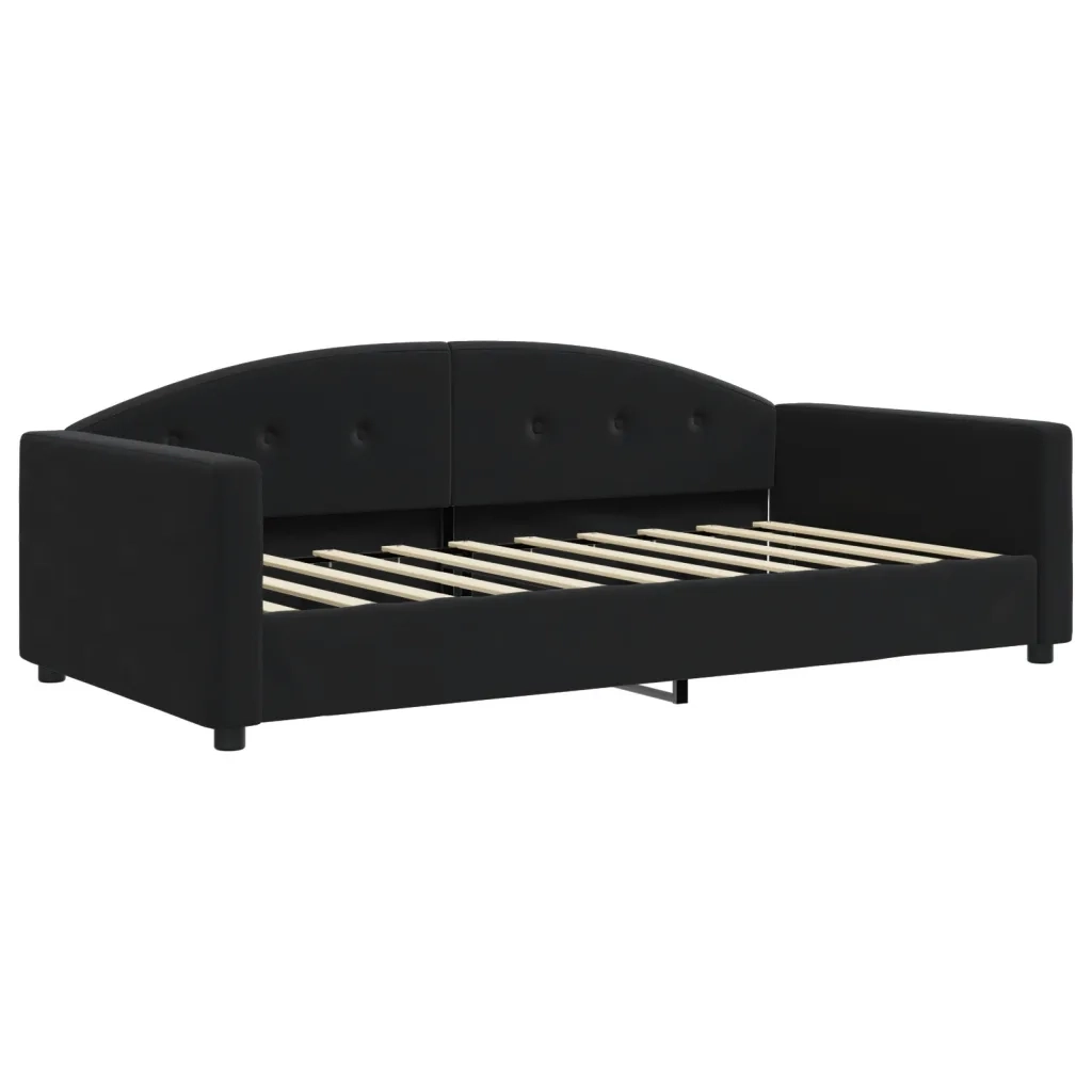 Divano letto | Sof¨¤ letto | Letto singolo con Materasso Nero 90x190 cm in Velluto