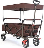 Carrello per bambini - Carrello con maniglia per spingere - Marrone