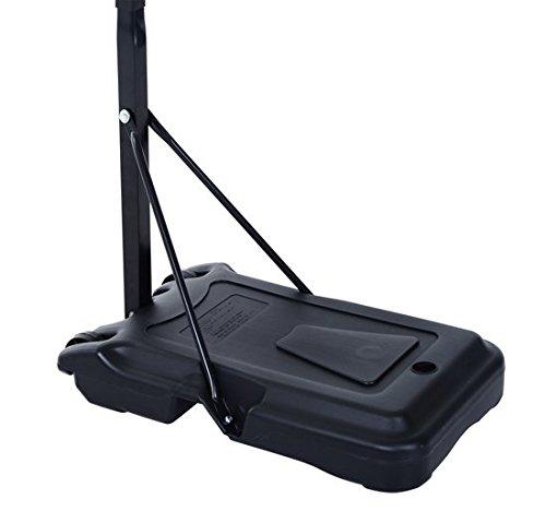 Canestro da Basket da Esterno con Supporto e Altezza Regolabile in Acciaio