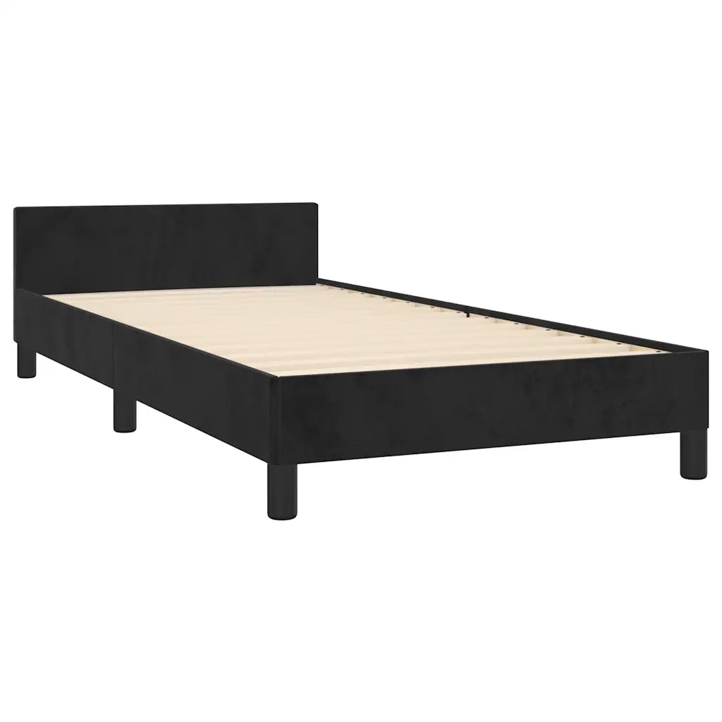 Giroletto con Testiera Nero 100x200 cm in Velluto cod mxl 64013