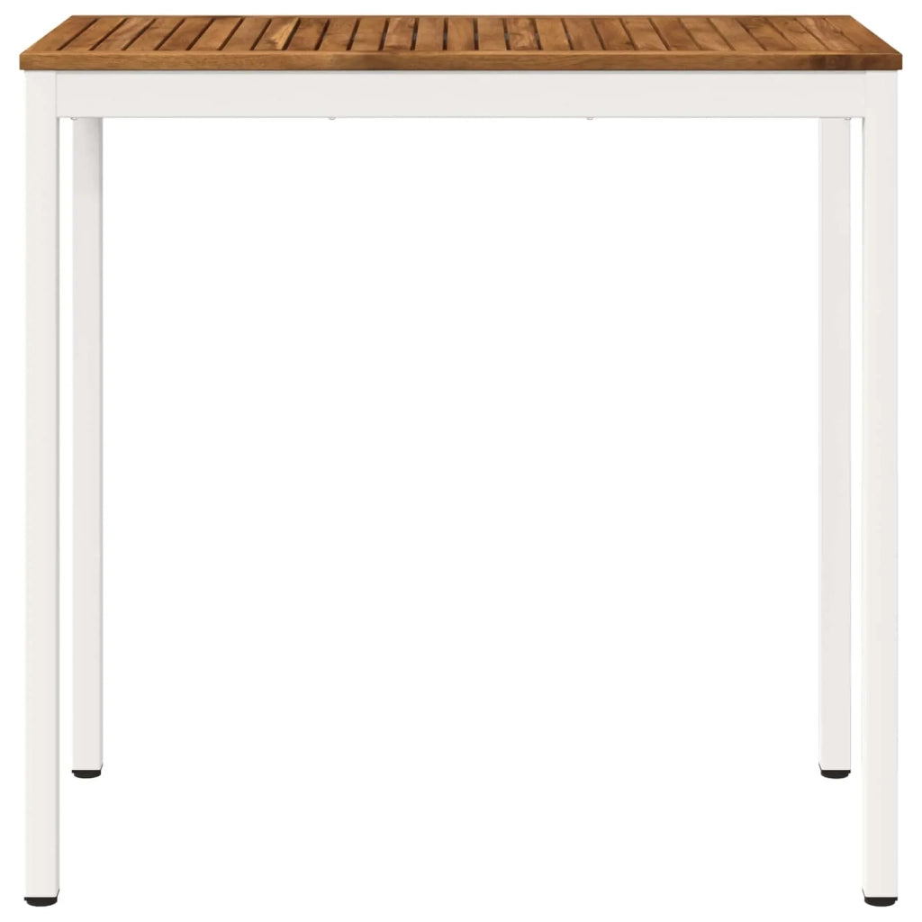 Tavolo Bar da Giardino Naturale e Bianco 108,5 x 55 x 105 cm 901341