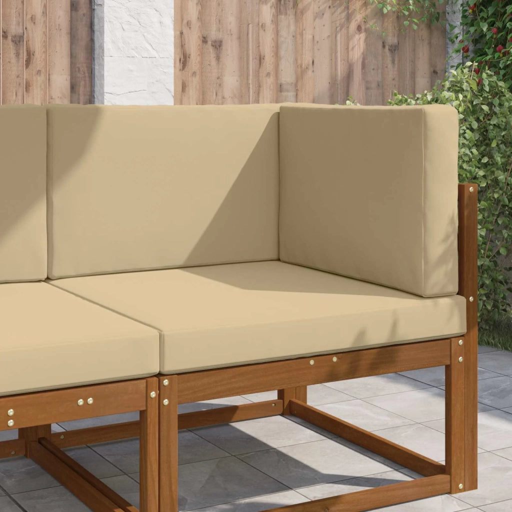 Cuscino per divano da esterno 3 pcs Beige Poliestere