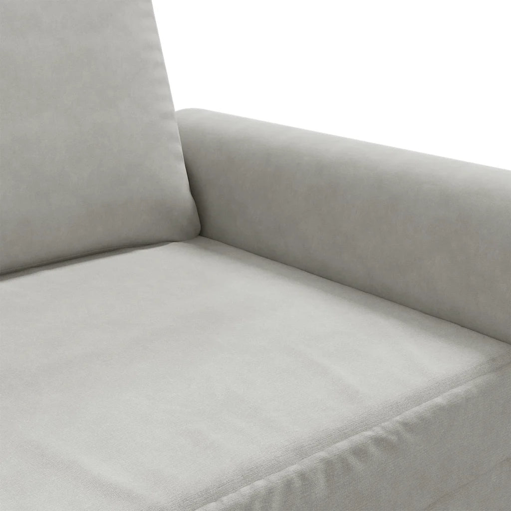 Divano a 2 Posti Grigio Chiaro 120 cm in Velluto 359519