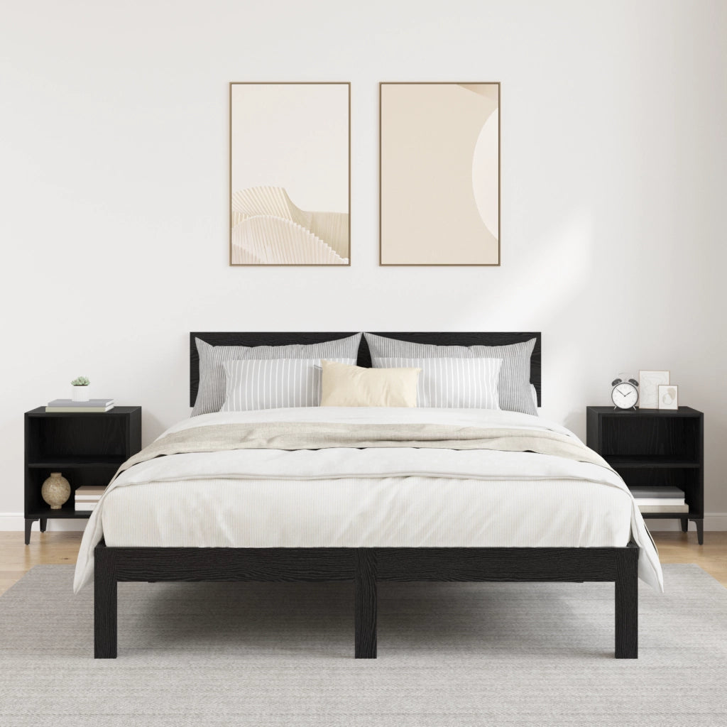 Comodini 2 pcs Quercia Nera 40x30x50 cm Legno Ingegnerizzato