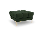 Cosmopolitan Design - Pouf "Bali" in tessuto strutturato verde scuro 