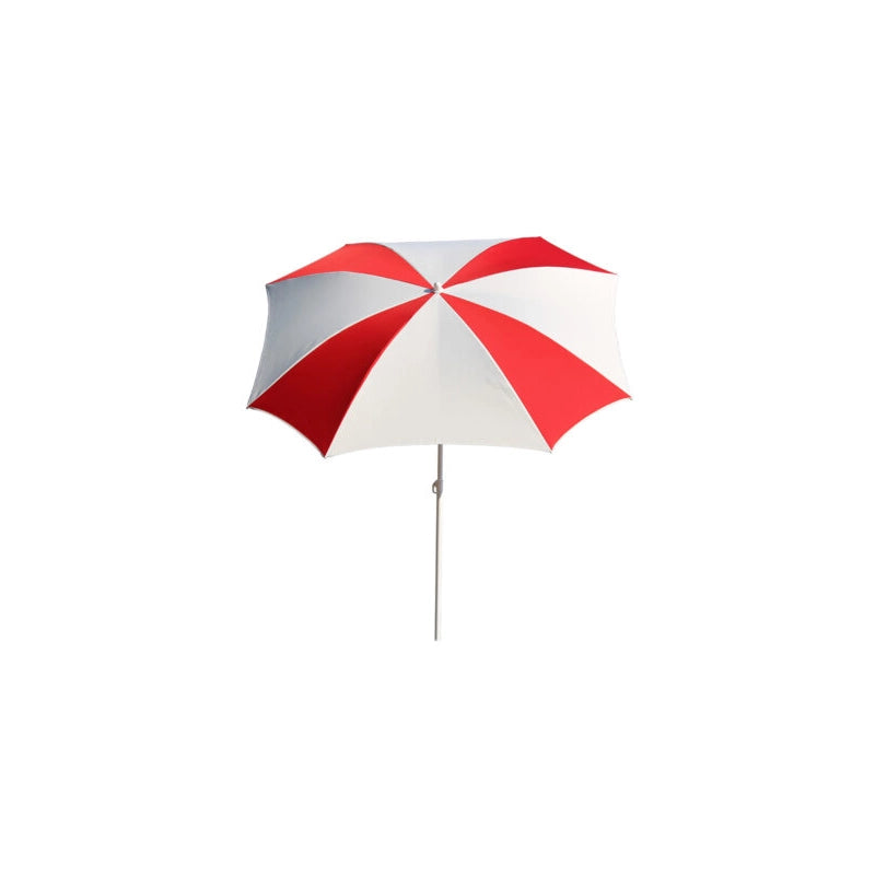 Ombrellone a palo centrale Malta Made in Italy ø cm 200SQ - bianco rosso