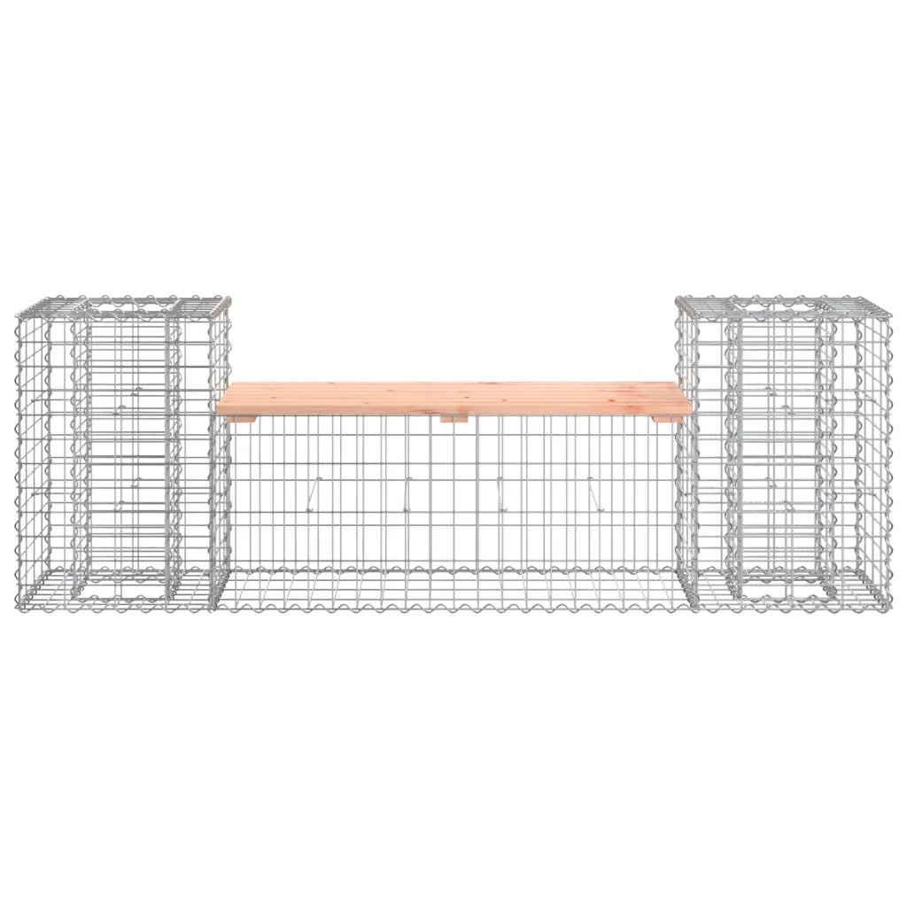 Panchina Giardino | Panca da Giardino Design Gabbione 183x41x60,5 cm Massello Douglas