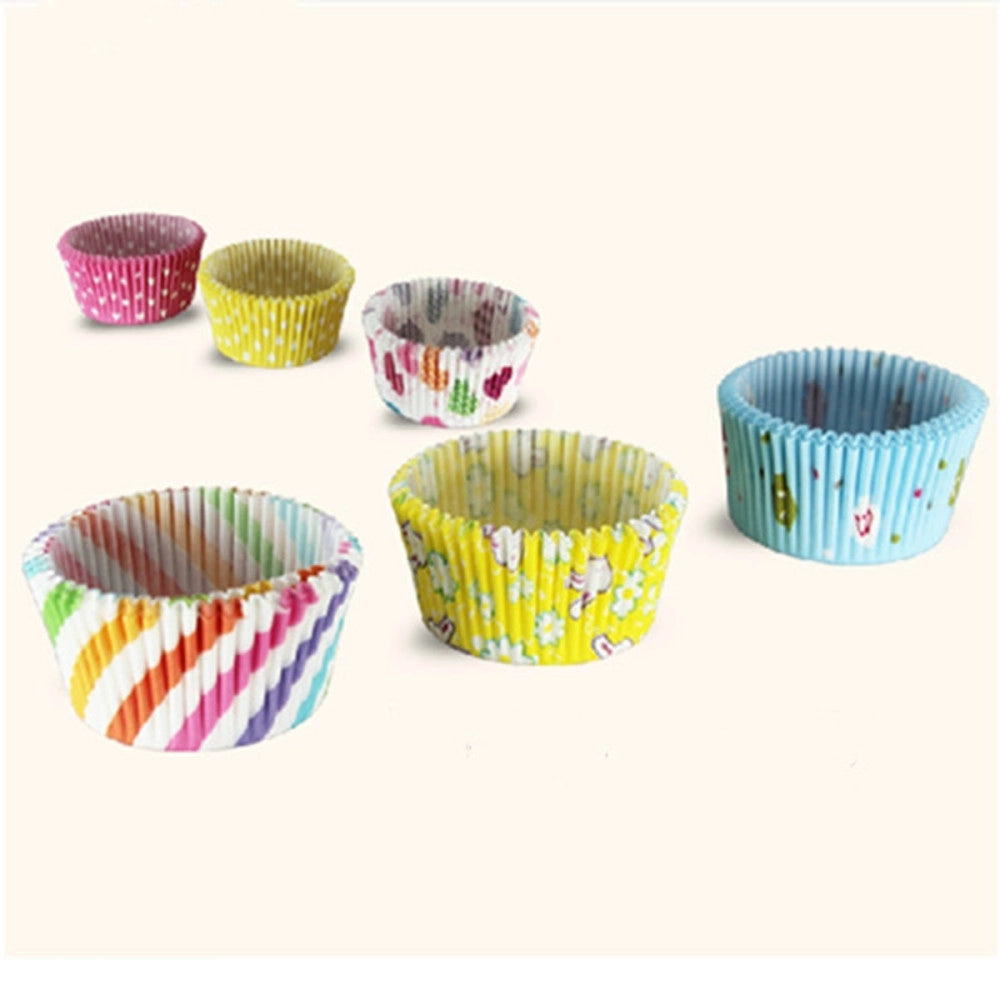 Trade Shop - Kit Pirottini Carta Oleata Cupcake Cases Per Stampi Torta Muffin Colori Misti -