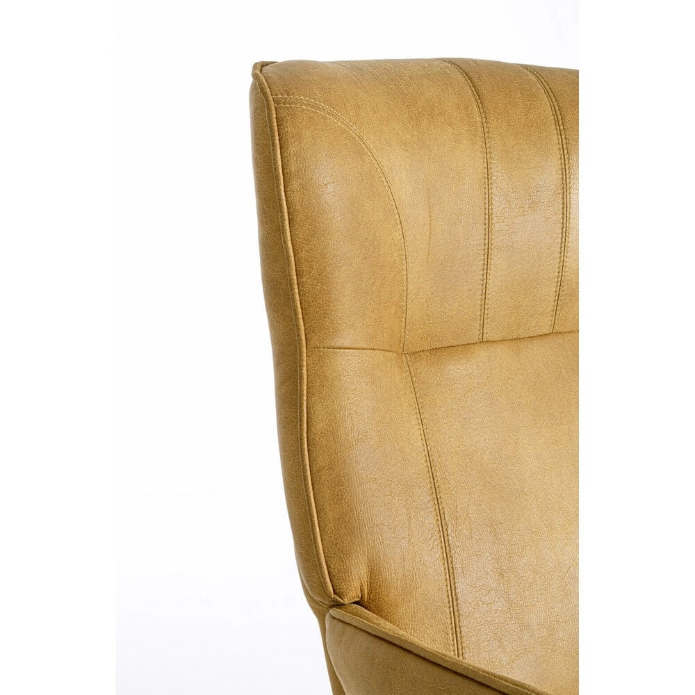 Poltrona con Braccioli in Similpelle con Gambe in Acciaio - SAVANNAH
