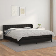 Giroletto a Molle con Materasso Nero 180x200 cm in Similpellecod mxl 74097