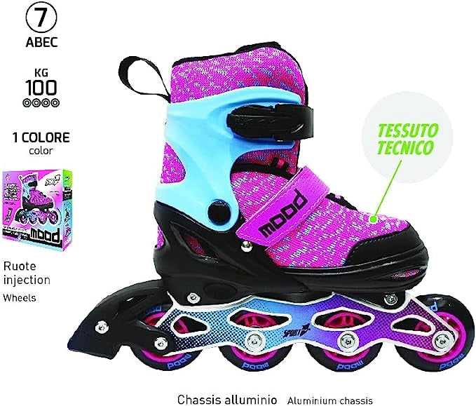 Pattini a rotelle in linea Professionali Bambino bambina donna Pattini in linea bambino bambina 4 ruote rotelle adulto M