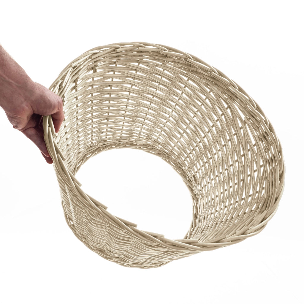 Copertura in vimini KADAX per supporto albero di Natale, 55 cm, copertura per cesto, bianca