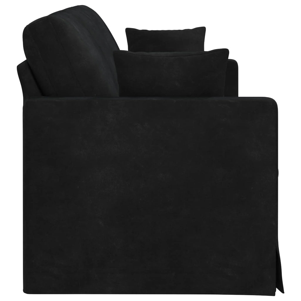 Divano Nero 198 x 78 x 80 cm Velluto
