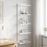 Scaffale da parete Bianco 30 x 15 x 100 cm Legno ingegnerizzato 8012396