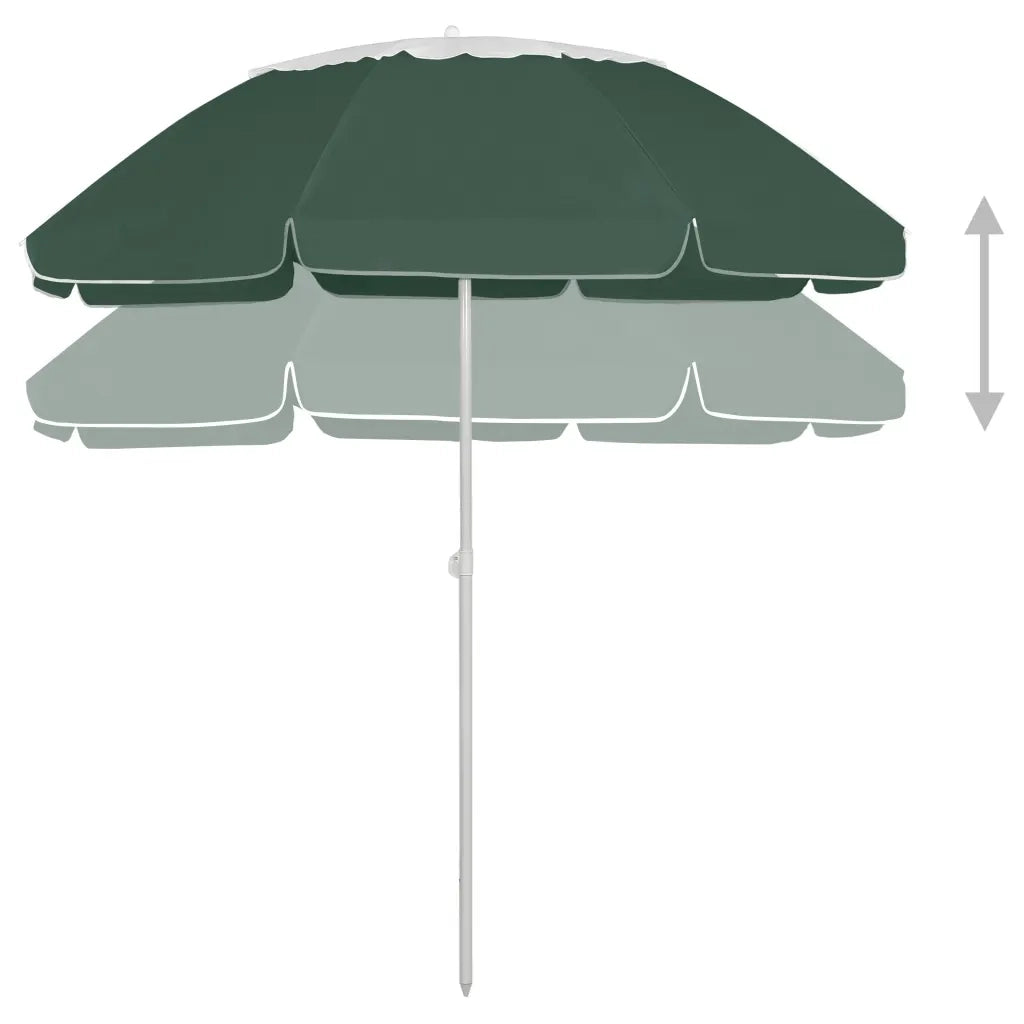 Ombrellone da Spiaggia Verde 300 cm 314717
