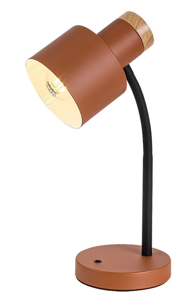 Lampada da scrivania Pastro 1xE27 nero/arancio Rabalux