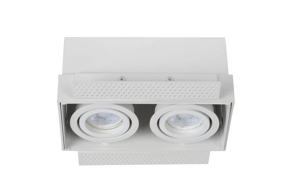 Lucide TRIMLESS faretto incasso doppio GU10 bianco orientabile