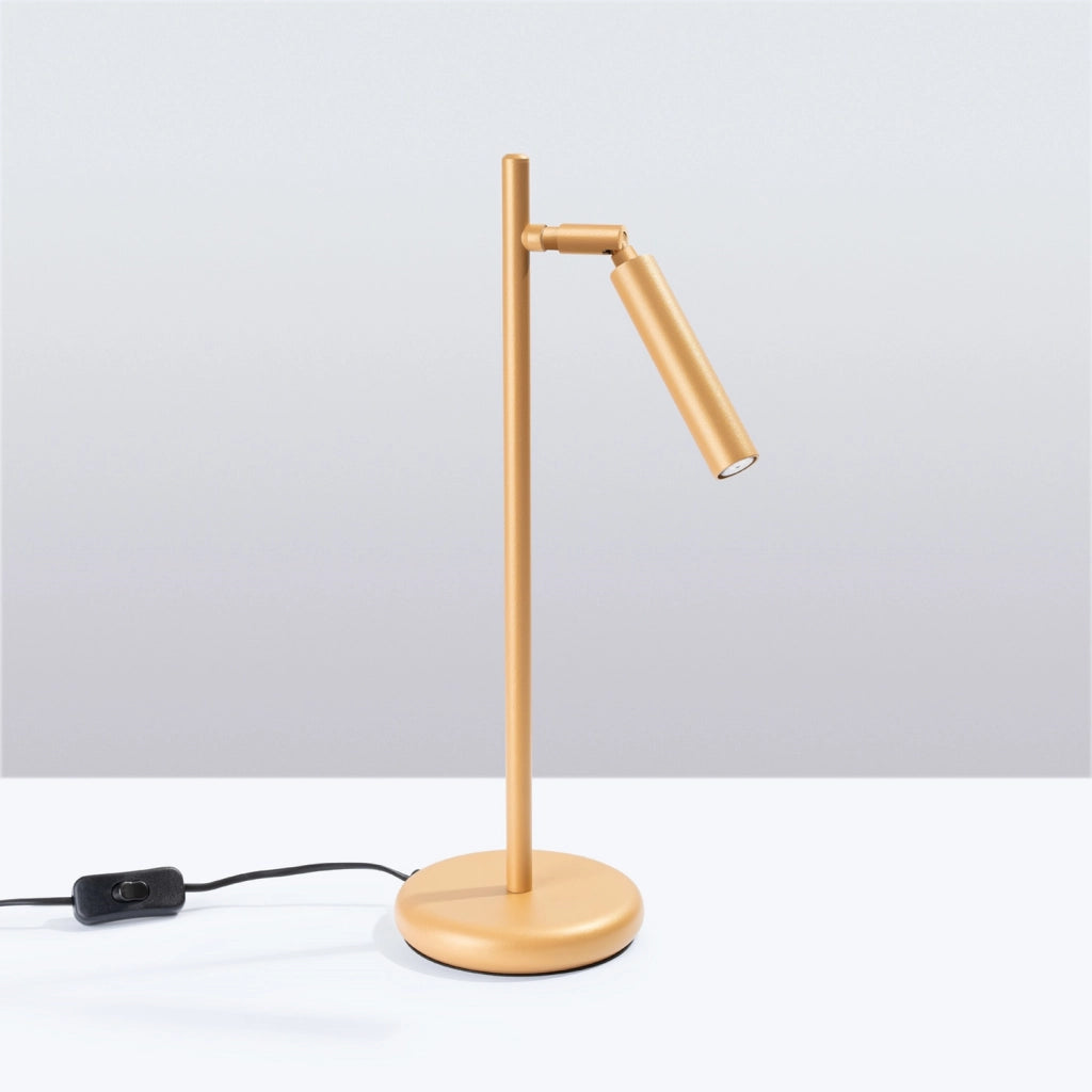 Lampada da tavolo oro, paralume snodabile G9 Velino Pure Lume