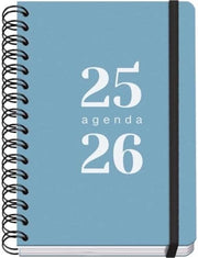 Agenda scolastico 2025-2026 formato A5 con calendario settimanale e chiusura elastica
