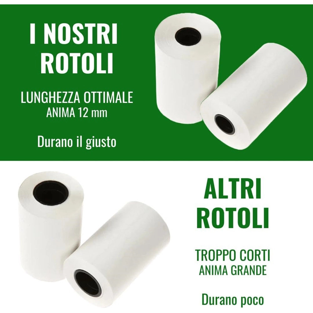 Trade Shop - Kit 10 Rotoli Pos In Carta Termica 57mmx20mt Universali Compatibili Con Dispositivi Pos -