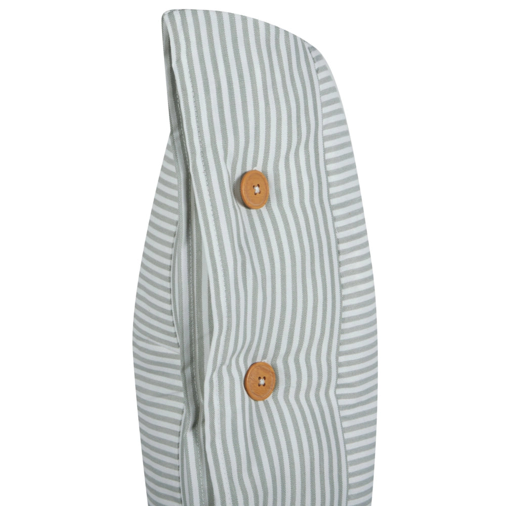 Set di 2 cuscini verde e bianco a righe quadrato con Bottoni 45 x 45 cm stile moderno