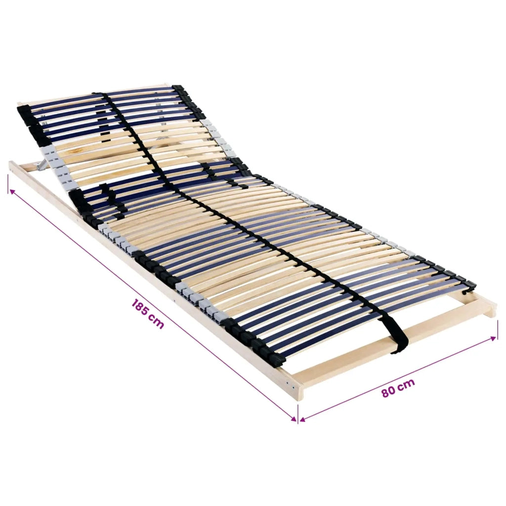 Base a doghe Marrone 80 x 190 cm Legno massello di faggio 42015257