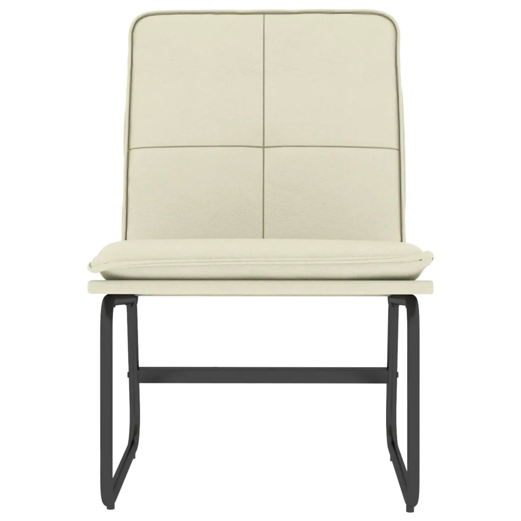 Sedia Lounge Crema 54x75x76 cm in Similpelle 351331