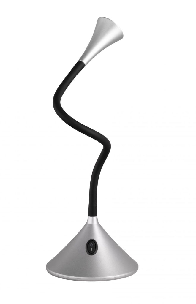VIPER LAMPADA DA TAVOLO/APPLIQUE LED 3W 350lm, 3000K CON BRACCIO FLESSIBILE ALLUMINIO H.32 CM