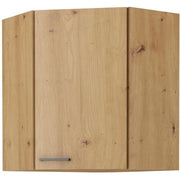 Mobile alto ad angolo - MODENA - 89 x 89 cm - Rovere artigianale e nero opaco - CUISINIER