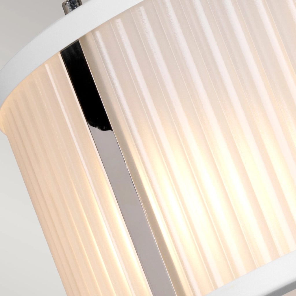 Sospensione Corona vetro bianco/nichel 2xE27 Elstead