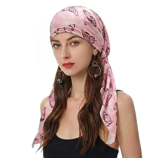Cappello estivo - Foulard/Cappuccio - Per donne - 100% Poliestere - Leggero - Comfortevole e fresco - Sciarpa per capo
