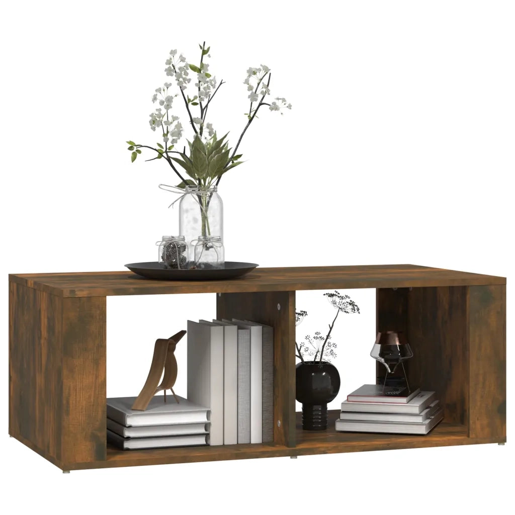 Tavolino da Salotto Rovere Fumo 100x50x36 cm Legno Multistrato 816525