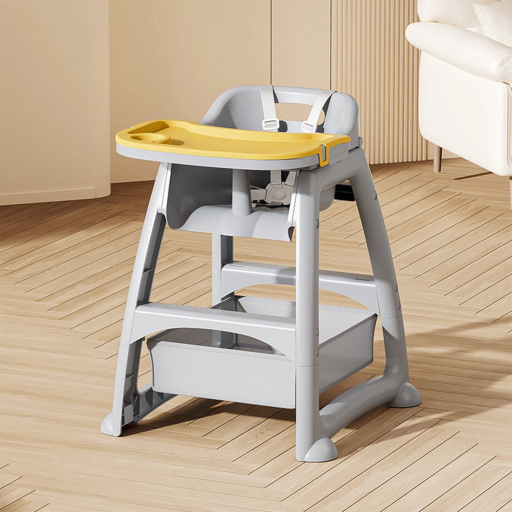 SEGGIOLONE con 3 vassoi intercambiabili 43x25x55 cm Grigio in polipropilene